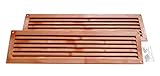 ライク P.C ドア用ガラリ 100×400 2枚一組 発泡茶