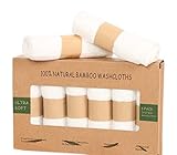 KIPKITS 6 ULTRA SOFT Baby Bath Washcloths, 100% Natural Bamboo Towels, 10x10 by kipkits