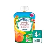 滑らかな桃、マンゴー＆バナナ4-36 Mths 100グラム (Heinz) (x 6) - Heinz Smooth Peach, Mango & Banana 4-36 Mths 100g (Pa