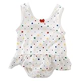 (チャックル) chuckle *ベビースイム*星柄リボン水遊び用おむつパンツ【ワンピースタイプ】 アイボリー 100cm M8601-100-11