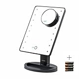 Lighted Vanityメイクアップミラー LED Mirror ブラック SP-145