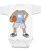 North Carolina Tar Heels Heads Up 。バスケットボールBaby Onesie 12 months