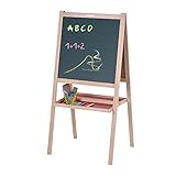 walmeck aibecy黒板Folding Kids木製アートイーゼルホワイト図面ボードdual-sided磁気ボード教育withストレージトレイ