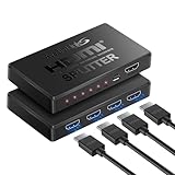 avedio links HDMIスプリッター1 in 4 Out 4K HDMI分配器 4画面同時出力 １入力4出力 HDR 3D HDCP1.4 HDTV/DVDプレーヤー/パソコン/Xboxに適用 USB電源ケーブル付属