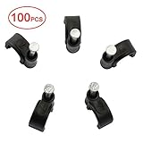 Postta Cable Clips 7mm Black Plastic Circle 100 Pieces Per Bag [並行輸入品]