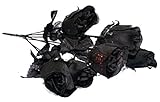 13インチGlitteredブラックローズブッシュx7
