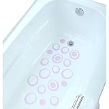 新しいパープル楕円形Bathtub Bath Tub Treads非スリップアップリケステッカーバスルームマット