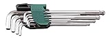 SATA 六角棒レンチ ボールポイント付 1.5-10mm 9本組 EA683AB