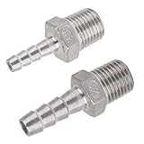 KESOTO ステンレス　パイプ継手　ホーステールコネクタ　1/4インチｘ6mm + 1/4インチｘ8mm　耐久性