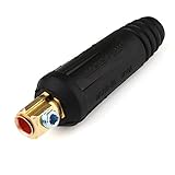 溶接200A ケーブルコネクタアダプタ　溶接機カプラ　ブラック　10-25平方ミりメートル　DKJ10-25