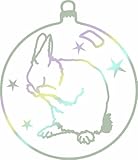 ミミ・ルゥ レインボーボール・ウサギ シルバー ART0041