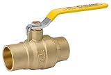Mueller 107-855NL Solder No Lead Packing Gland Full Port 600-PSI Ball Valve, 1-Inch [並行輸入品]