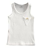 Plus Nao(プラスナオ) タンクトップ ノースリーブ トップス 子供服 ワンポイント 男の子 女の子 キッズ カジュアル 100 110 120 130 140 140 ホワイト