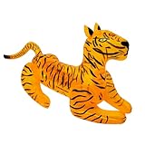 SWIMLINE 空気注入式ライドオンプールフロート – プール、ビーチ、サマーパーティー用の楽しいいかだ、L 73インチ、マイティタイガー オレンジ