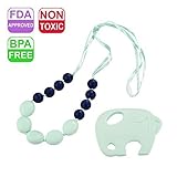 Teether Silicone Teething Necklace Teething Toys for Baby Gift Set Baby Shower Gift (C) [並行輸入品]