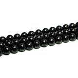 2mm～8mm ブラックスピネル 1連39cm 通し針、解説書、1ｍゴム付き 天然石 パワーストーン (6mm ブラックスピネル)