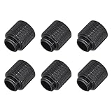 uxcell メス-オスエクステンダーフィッティング G1/4 x 20mm 水冷システム用 黒 6個セット