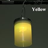 amzmonnsuta 太陽光発電ぶら下げ式ガーデンランタン仕様の黄色ライト　庭園の屋外照明 ソーラーランプ LEDライト