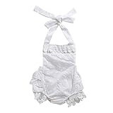 レディ Nicircle ロンパース ノースリーブ カバーオール 連体服 ベビー服 ジャンプスーツ ワンピース 夏 女の子 柔ら 3〜12ヶ月 可愛いSleeveless Romper Jumpsui