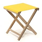 LONA ビーチスツール イエロー 約41×41×H46cm 01.09.01.003