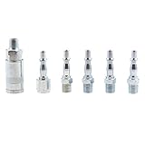 KOZEEY 6個入り　エアコンプレッサー　ライン　ホース継手　クイック　リリース　コネクタ　1/4インチBSP