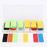 URBEST 320pcs 8色の盛り合わせボックス29.5MM| 18.5MMフラットPVC熱収縮チューブ18650 18500用チューブストレージ