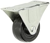Shepherd General Duty Series 3 Diameter Soft Rubber Wheel Single Race Rigid Caster, 4-7/8 Length x 2