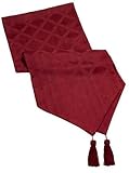 Lenox Laurel Leaf 90-Inch Runner, Cranberry [並行輸入品]