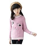 vivisclassic 女の子セーター　子供　キッズ綿セーター　 子供服 かわいいデザイン 丸首 長袖セーター　おしゃれ　女子セーター 　ケーブル編み 秋冬　防寒 保温セーター　110cm-150c