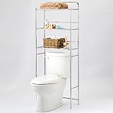 シルバートーンメタルover-the-toiletバスルーム3層ストレージオーガナイザーラック/スペースセーバーStandingシェルフ