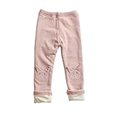 Hzjundasi 赤ちゃん 女の子 Cat Patch レギンス 冬 子供 厚い プラスベルベット Children 暖かい 弾性ウエスト ズボン Cozy Slim ストレートパンツ