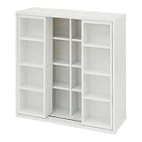 大容量 スライド式 本棚 ブックラック コミック収納 CDラック DVDラック 〔幅90×奥行29.2cm〕 ホワイト