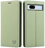 FeeY Google Pixel 7A 用 ケース 手帳型 7a手帳 ケース 耐衝撃TPU素材カード収納 マグネット内蔵スタンド機能付き ピクセル 7a 財布型 携帯カバー Pixel 7A用 スマホケース 全面保護 ライトグリーン
