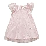 Cutelove 子供ドレス ワンピース ベビー　キッズドレス　紗　スパンコール　キラキラ 女の子 夏 袖なし 可愛い 素敵