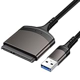 chenyang SATAからUSBナイロン編組ケーブル USB 3.0~2.5インチ SATAハードドライブ外付け変換アダプタ SSD/HDDデータ転送用