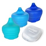 SipSnap こぼれないシリコンコップカバーTOT 3個セット+キャリーケース (ブルーボーイ) [並行輸入品]
