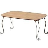 ワイエムワールド 折りたたみ 猫脚 テーブル　リドリー　幅75 長方形 【カラー： ナチュラル 】 34-106