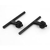 uxcell チャックキー ツール メタル ブラック 6mmパイロット 6mmシャンク径 12T スパナ ドリル 5個