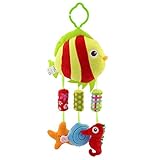 Happy Cherry　人気　赤ちゃん　ベビーカー用おもちゃ　人形　装飾おもちゃ　ベビー　ガラガラ　玩具　魚　可愛い　ふわふわ　安全　人気
