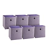 Best at a Glance Set/Woven fabric foldable storage Cubes with metal ring, Folding organizing baskets