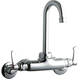 エルケイlk945gn04l2t Ada 3 " - 8 "調整可能なセンター壁マウント食品サービス蛇口W、 LK945GN04L2T 1