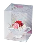 Paseo クリアケース入り プリザーブドフラワー カラフルティーパーティー ソースカップ 12×12×H16cm M-15B