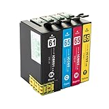 エプソン用 互換 IC61 IC65 【 IC4CL6165 4色セット 】 ICBK61 ICC65 ICM65 ICY65 各1本 (全4本) 互換インク 残量表示/ICチップ付