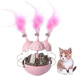 Autvivid 猫 おもちゃ 電動 自動式 羽 ねこじゃらし ledポインター おやつボール 早食い防止 自動給食器 餌入れだるま 餌やり