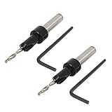 キーのw 2個ラウンドシャンク木工3mmx10mmカウンターシンクドリルビットツール