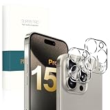 【日本旭硝子製】iPhone 15 Pro/ 15 Pro Max 専用 カメラフィルム 露出オーバー防止 レンズカバー 強化ガラス 2.5Dラウンドエッジ 耐衝撃 貼り付け簡単 気泡ゼロ クラッチ・指紋防止 対応 アイフォン 15 プロ/15プロマックス 用 レンズ 保護フィルム【2枚入り】