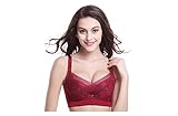 (チェリーレッド) CherryRed レディース ファッション マタニティ ブラジャー Bra 授乳ブラ 授乳ブラジャー 妊娠初期 産前 産後 授乳兼用 大人 かわいい 総レース 80G レッド