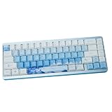 Mechkeys VARMILO Muse65 ゲーミングキーボード、CNC加工アルミ合金シャーシ、有線デュアルレールマグネティックホワイトスイッチキーボード、FPSゲーム用の調整可能なトリガー付き (Muse65 Ar Iel-禾金)