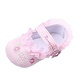Tovadoo ベビーシューズ 女の子 花刺繍 レース オールシーズン 歩行練習用 つま先保護 ソフト おしゃれ 可愛い プリンセス お姫様 結婚式　パーティー