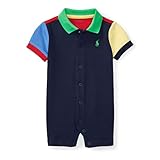 ポロ ラルフローレン ポニー付・カラーブロックショートオール[ネイビーマルチ](男の子6～9か月用) [並行輸入品]